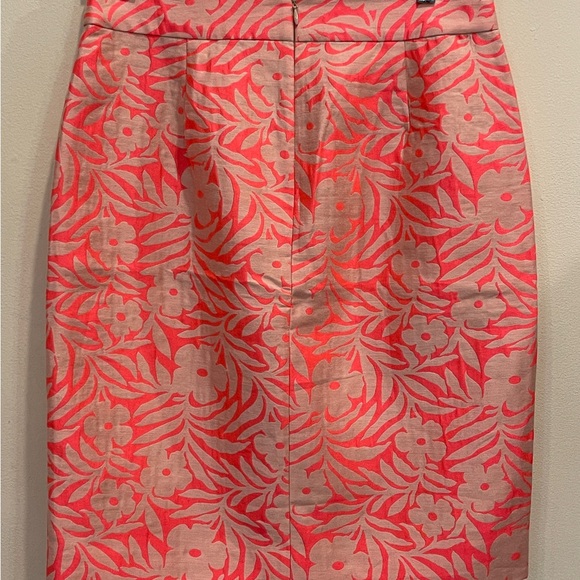 J Crew Lined Pink Nude and Neon Skirt   New - Picture 5 of 10